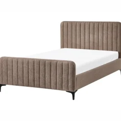 Leen Bakker LUNAN - Tweepersoonsbed - Taupe - 120 x 200 cm - Bouclé Hot