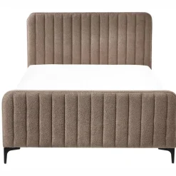 Leen Bakker LUNAN - Tweepersoonsbed - Taupe - 120 x 200 cm - Bouclé Hot