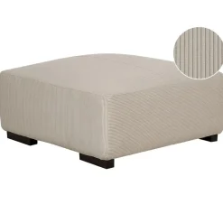 Beliani LUNGO - Ottomaan - Beige - Corduroy Best