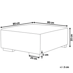 Beliani LUNGO - Ottomaan - Beige - Corduroy Best