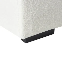 Leen Bakker LUNGO - Ottomaan - Wit - Bouclé New