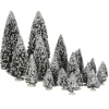 Luville Collectables LuVille Kerstdorp Miniatuur Evergreen Bomen - 21 Stuks - H22 x Ø8 cm Sale