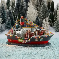 Luville Collectables LuVille Sinterklaas Miniatuur Pakjesboot met Verlichting - H19 cm Clearance