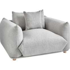 Beliani LUVOS - Fauteuil - Lichtgrijs - Stof