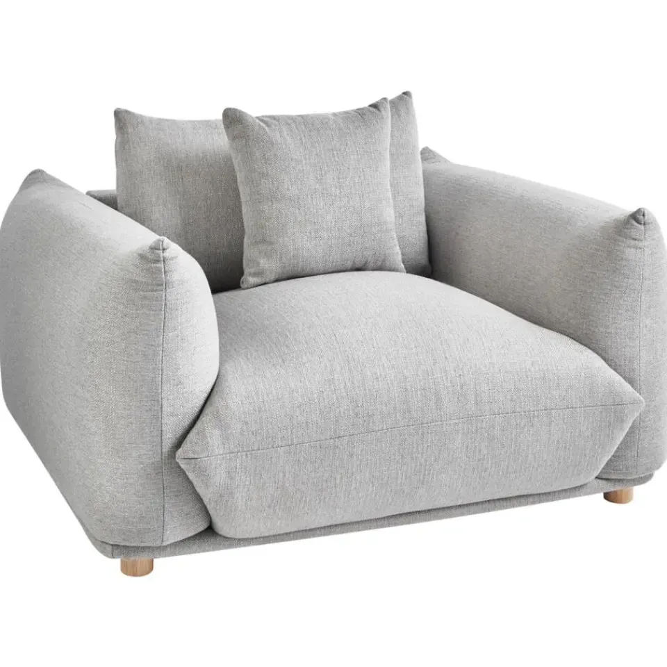 Beliani LUVOS - Fauteuil - Lichtgrijs - Stof