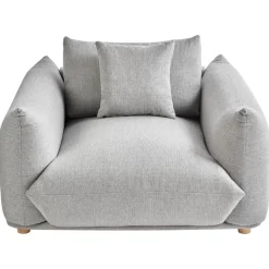 Beliani LUVOS - Fauteuil - Lichtgrijs - Stof