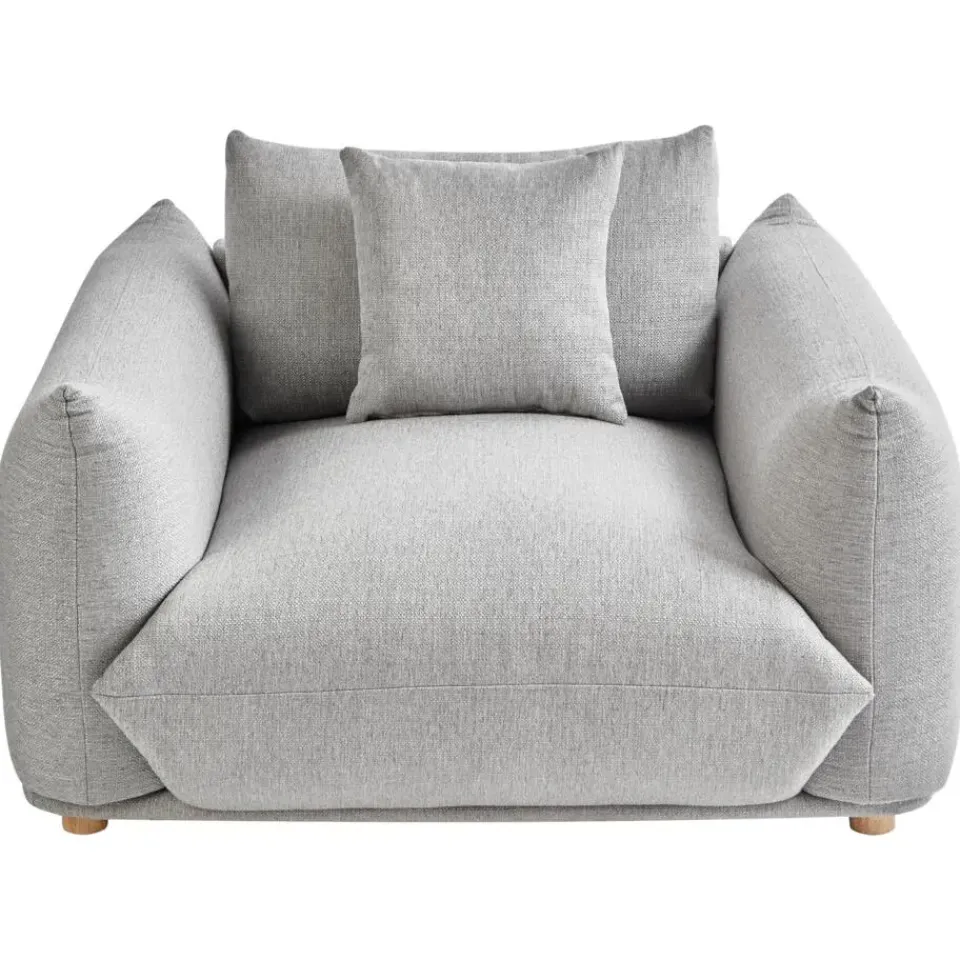 Beliani LUVOS - Fauteuil - Lichtgrijs - Stof