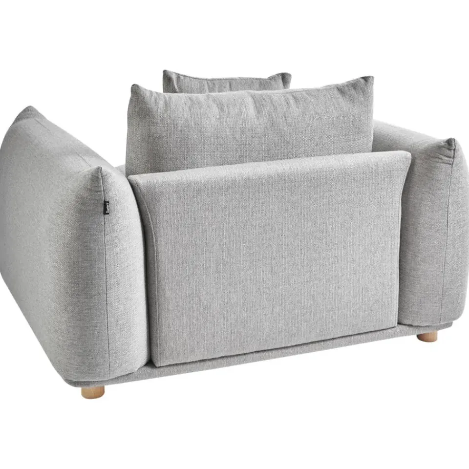 Beliani LUVOS - Fauteuil - Lichtgrijs - Stof