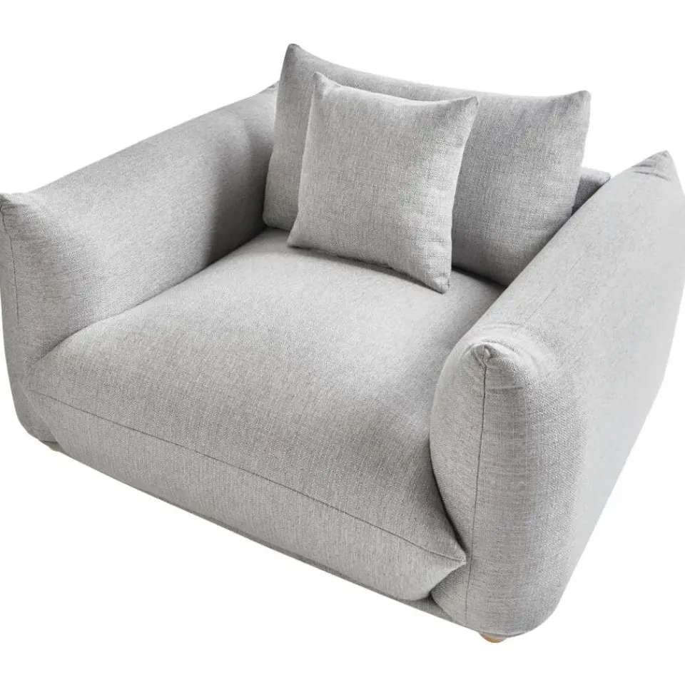 Beliani LUVOS - Fauteuil - Lichtgrijs - Stof