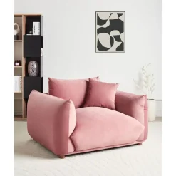 Beliani LUVOS - Fauteuil - Roze - Fluweel Online