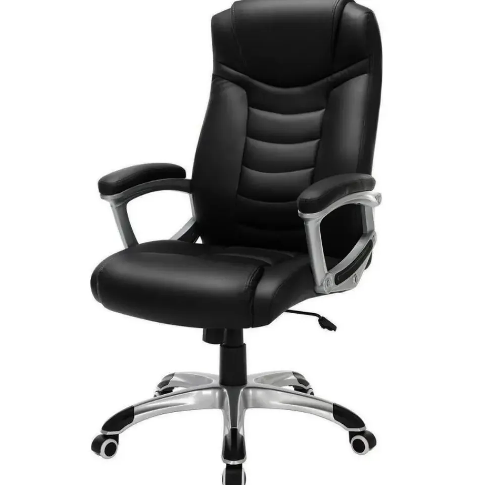 ACAZA Luxe design manager bureaustoel - kunstleer - zware belasting - zwart