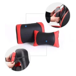 Bobbel Home Luxe Gamestoel - Met Hoofdkussen - Kunstleer - Zwart & Rood Discount