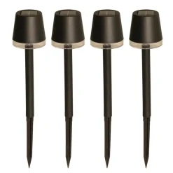 Luxform - 4x Solar Tuinlamp - Cala d'Or - Set van 4 stuks Outlet