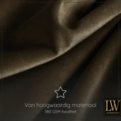 LW Collection Gordijnen bruin 270x140CM met haakjes Velvet 1 stuk Clearance