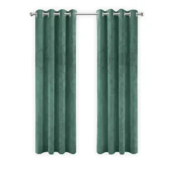 LW Collection Gordijnen Groen 245x290cm Velvet Kant en klaar 1 stuk Hot