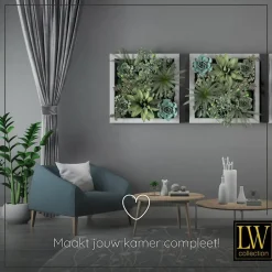 LW Collection Gordijnen Grijs 270x290cm Velvet Kant en klaar 1 stuk Hot