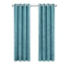 LW Collection Gordijnen Turquoise 270x290cm Velvet Kant en klaar 1 stuk Outlet