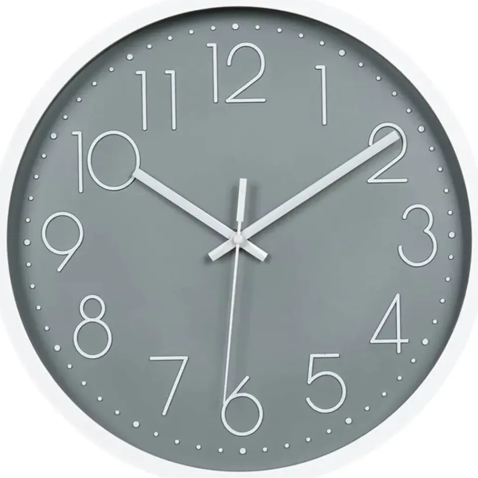 LW Collection Keukenklok Arabella grijs 30cm Online