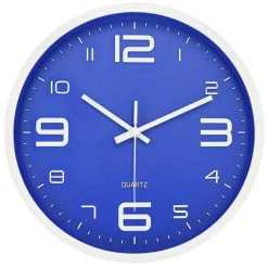 LW Collection Keukenklok Xenn7 blauw wit 30cm Clearance