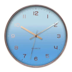 LW Collection Keukenklok Emma lichtblauw rosé 30cm Hot