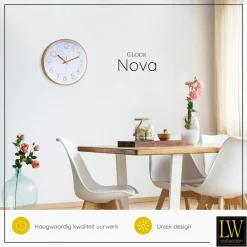 LW Collection Keukenklok Nova rosé 30cm New