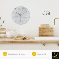 LW Collection Keukenklok Noah 30cm Outlet