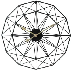 LW Collection Wandklok Megan zwart 80cm Discount