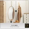 LW Collection Wandspiegel goud rond ovaal 45x96 cm metaal Sale