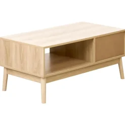 Leen Bakker LYNWOOD - Salontafel - Lichthout - MDF Discount
