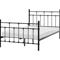 Leen Bakker LYNX - Tweepersoonsbed - Zwart - 120 x 200 cm - Metaal Outlet