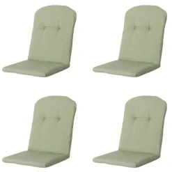Madison - Kuipstoelkussen Hoge Rug Panama sage - Ca. 96x45 cm - Set van 4 Clearance