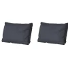 Madison - Lounge Rugkussen Basic black - Ca. 40x60 cm - Set van 2 Clearance