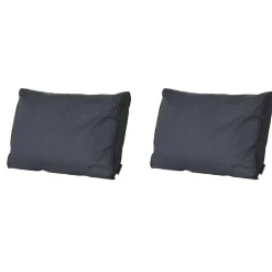 Madison - Lounge Rugkussen Basic black - Ca. 40x60 cm - Set van 2 Clearance