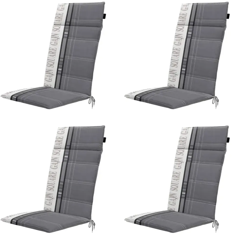 Madison - Tuinkussen garden grey - Ca. 120x50 cm - Set van 4 Best