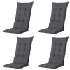 Madison - Tuinstoelkussen Hoge Rug Panama grey - Ca. 123x50 cm - Set van 4 New