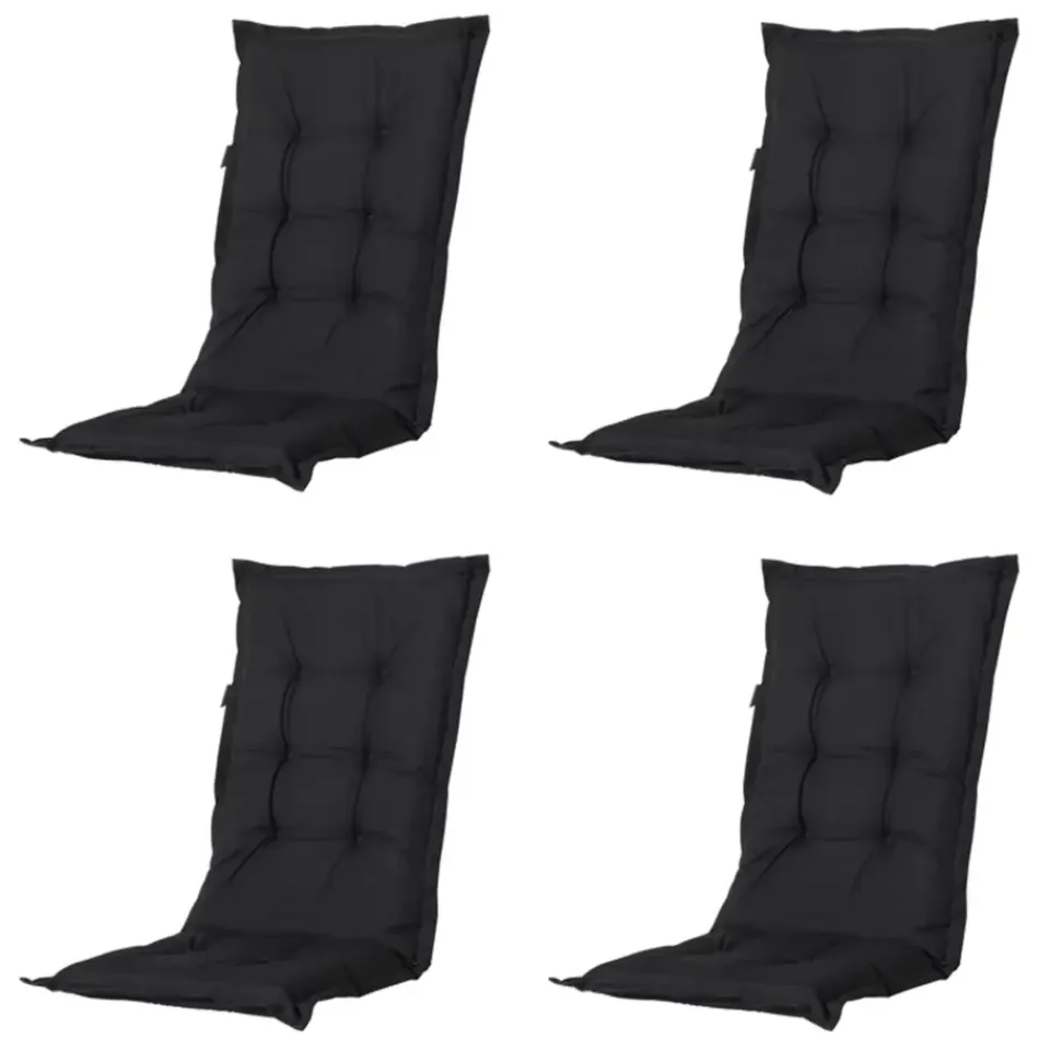 Madison - Tuinstoelkussen Lage Rug Panama black - Ca. 105x50 cm - Set van 4 Hot