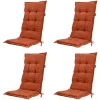 Madison - Tuinstoelkussen Lage Rug Basic terra - Ca. 105x50 cm - Set van 4 Best
