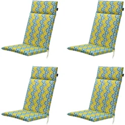 Madison - Tuinstoelkussen Hoge Rug Siem yellow - Ca. 120x50 cm - Set van 4 Online