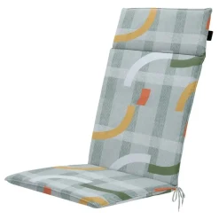 Madison - Tuinstoelkussen Hoge Rug Tess orange - Ca. 120x50 cm - Set van 4 Sale