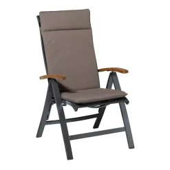 Madison - Tuinstoelkussen Hoge Rug Manchester taupe - Ca. 120x50 cm - Set van 4 Sale