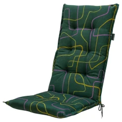 Madison - Tuinstoelkussen Hoge Rug Joah green - Ca. 123x50 cm - Set van 4 Sale