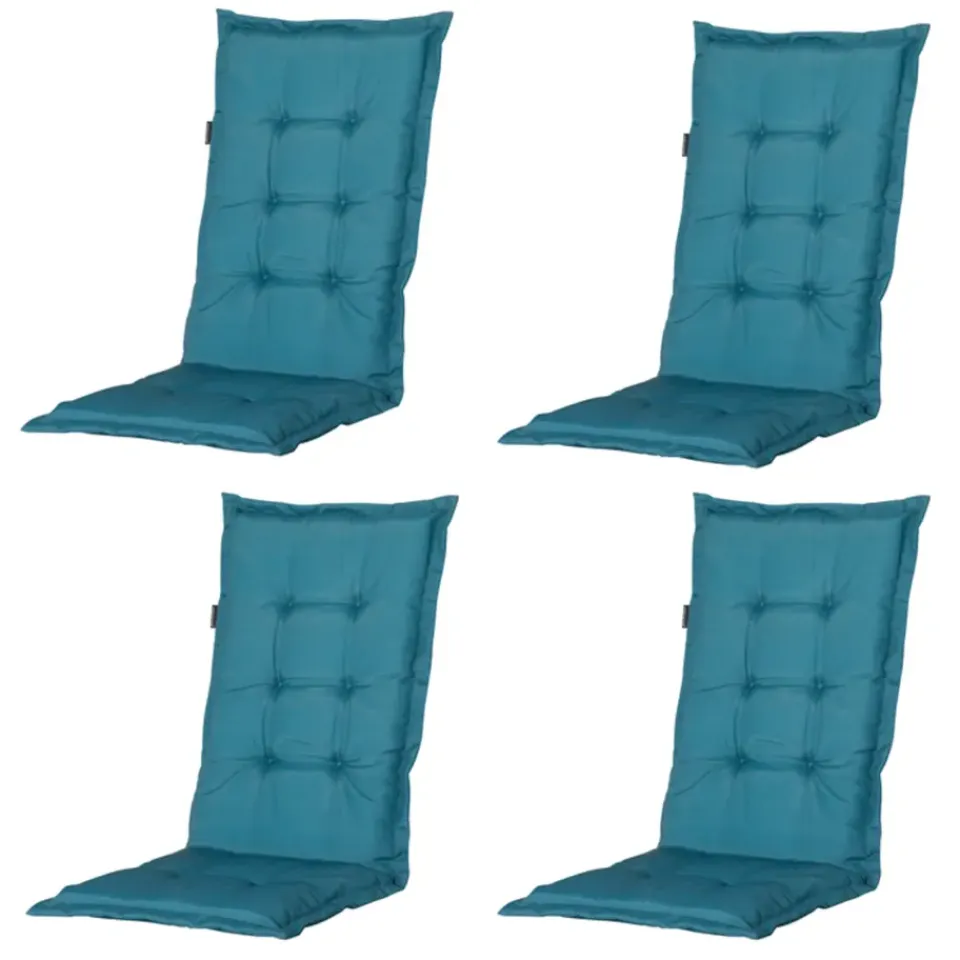 Madison - Tuinstoelkussen Lage Rug Panama sea blue - Ca. 105x50 cm - Set van 4 Discount