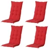 Madison - Tuinstoelkussen Hoge Rug Panama brick red - Ca. 123x50 cm - Set van 4 Outlet