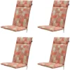 Madison - Tuinstoelkussen Hoge Rug Jacky terra - Ca. 120x50 cm - Set van 4 Outlet