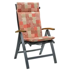 Madison - Tuinstoelkussen Hoge Rug Jacky terra - Ca. 120x50 cm - Set van 4 Outlet