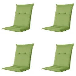 Madison - Tuinstoelkussen Lage Rug Rib lime - Ca. 105x50 cm - Set van 4 Hot