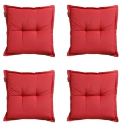 Madison - Zitkussen Panama brick red - Ca. 50x50 cm - Set van 4 Sale