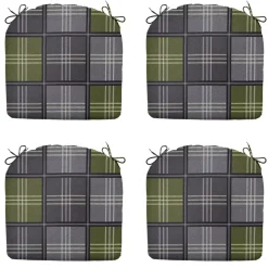 Madison - Zitkussen Patchy olive - Ca. 46x48 cm - Set van 4