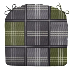 Madison - Zitkussen Patchy olive - Ca. 46x48 cm - Set van 4
