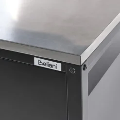 Leen Bakker MAENZA - Buitenkeukenkast 3-deurs - Zwart - Staal New